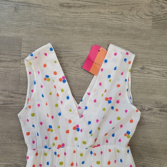 Vilagallo Women's Cotton Polka Dot Maxi Dress Size 36 - Picture 5 of 16